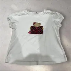 familiar ファミリア クマ刺繍 ホワイトTシャツ 90 - メルカリ