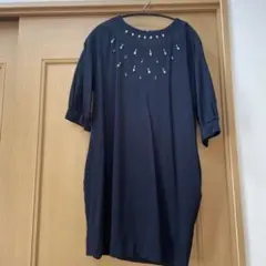 sunauna チュニック ネイビー 日本製