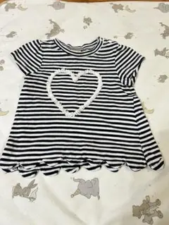 petit main ストライプハートTシャツ 80サイズ
