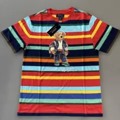 ボーイズL160 新品タグ付きラルフローレンポロベア　ボーダーTシャツ