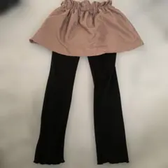 新品　ベージュスカートと黒スパッツセット 130サイズ