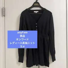 【anyFam 】美品　オンワード　レディース長袖ニット　ラメのサムネイル