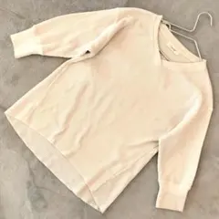 Cepo craft ワッフル Vネック カットソー アイボリー サイズM