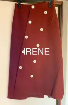 値下げ！IRENE ウール　スカート　ワイン色のサムネイル