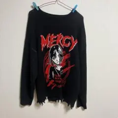 グラフィックニット メンズ レディース 冬 ヴィンテージ ダメージ 美品