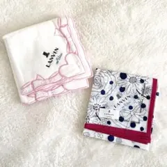 新品 LANVIN ランバン ハンカチ2枚セット タオル 大判
