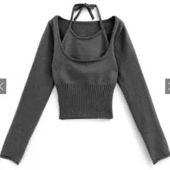 GRL レイヤード風ホルターネックニットトップス ac2496