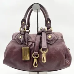 希少色✨ マークジェイコブズ ハンドバッグ 2way シボ革 パープル系 y2k