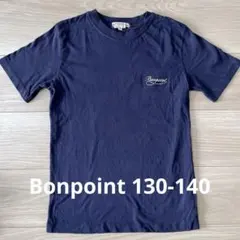 ボンポワン　ネイビー　Tシャツ　10 ロゴ付き