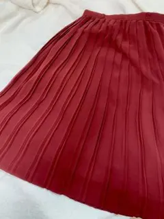 昭和レトロプリーツ ロングスカート ボルドー
