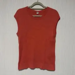 リブ編みノースリーブニット Lサイズ