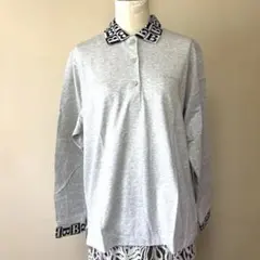 新品　Burberry sグレー 長袖ポロシャツ
