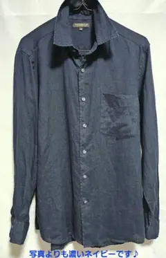 ◆セール◆UNIQLO　メンズ　リネン長袖シャツ Mサイズ