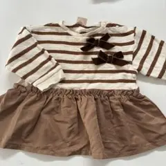 petit main ストライプワンピース 80