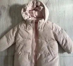 ユニクロ フード付きピンクダウンコート　キッズ