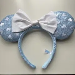 ディズニー 水色 スパンコール カチューシャ