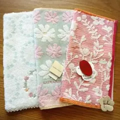 Laura Ashley 花柄ハンカチ 3枚セットAfternoonTea 新品