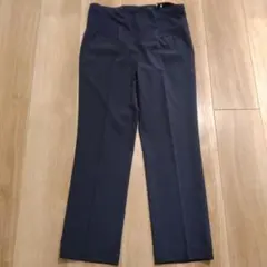 マタニティ　ストレッチ　センタープレスパンツ　XLサイズ ネイビー