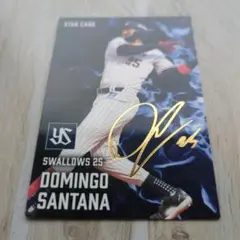 カルビー 2025 D.サンタナ 　サイン入り　ヤクルトスワローズ