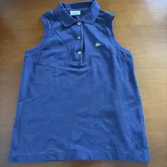美品LACOSTE ノースリーブ ポロシャツ ネイビー