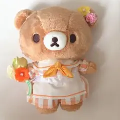 リラックマストア チェックワンピースと花冠がかわいいリラックマの