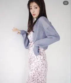 Snidel ベロアプリントキャミワンピース