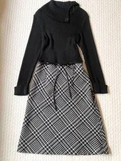 ギャラリービスコンティ ウエスト切替ワンピ M きれいめ