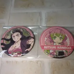 鬼滅の刃　竈門禰豆子　甘露寺蜜璃缶バッチセット
