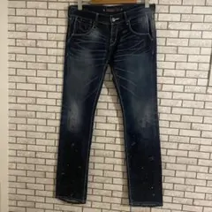 Y2K ARCHIVE VANQUISH ペンキ加工デニムパンツ 48(88cmのサムネイル