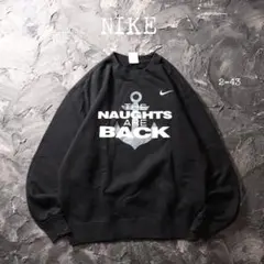 NIKE トレーナー スウェット　イカリ　ロゴ　刺繍　ブラック