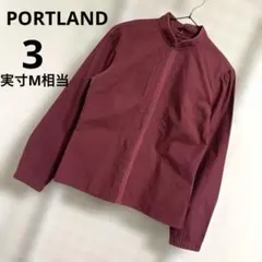 ポートランド ブラウス 2way ワインレッド ボタン シャツ クラシカルのサムネイル
