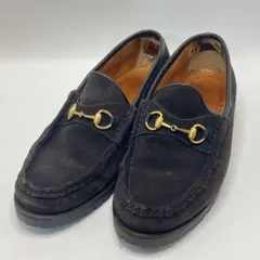 GUCCI ホースビットローファー スエード 黒 38 1/2 C