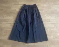 ユニクロ ボリュームロングスカート ブラック S シンプル UNIQLO 無地