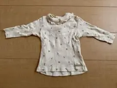 futafuta 花柄 長袖 Tシャツ　80 アイボリー　バースデイ