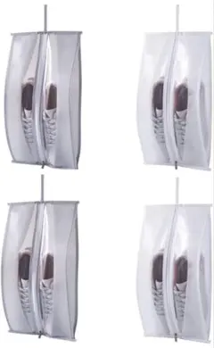 【4枚】大きい シューズケース 防水 防塵 超軽量 半透明 靴袋 シューズバッグ