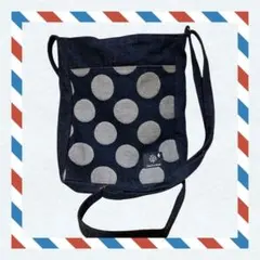 ハンドメイド ドット柄 サコッシュ