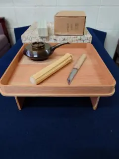 茶道具 七事式 花所望セット 花台 花水注 小刀 刻印 花台道具一式 箱無