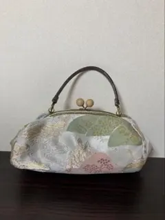 アンズルーム☆2WAY☆着物 帯☆がま口バッグ☆ハンドバッグ☆ショルダ 