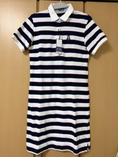 新品タグ付◆Psycho Bunny サイコバニー シャツワンピース　ボーダー