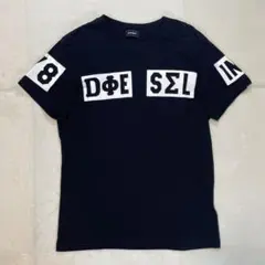 【O42】DIESEL 　バックロゴプリントTシャツ　メンズM　黒