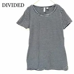 エイチアンドエム Tシャツ ボーダー M 黒 白 ストレッチ 半袖　モノトーンのサムネイル