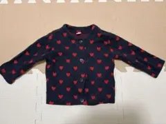 Cottoli ハート柄 カーディガン 80 綿100%