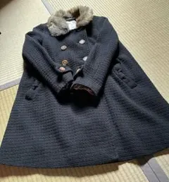 earth music&ecology コート ブラックM 上品ファー取り外し