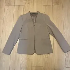GU ノーカラージャケット L ベージュ