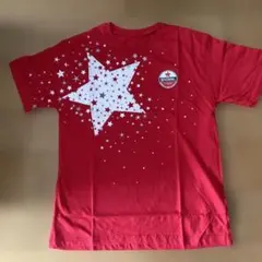 Grf 赤 Vネック Tシャツ Lサイズ 星柄 - メルカリ