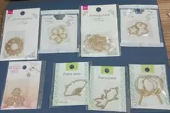 新品未開封レジン空枠◎和モチーフセット◎メタルパーツゴールド