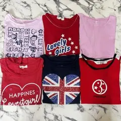 トップス　Tシャツ　110cm 120cm 6点セット　まとめ売り　女の子　夏服