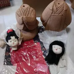 古い木目込　雛人形　峯清作 古い木目込 雛人形 峯清作