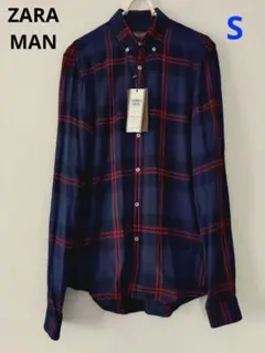ZARA MAN チェック ネルシャツ RELAXED FIT　Sサイズ