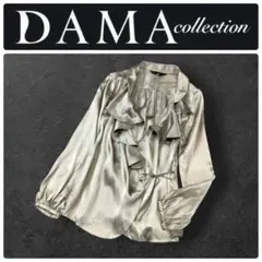 DAMA コレクションラップ風ブラウス 長袖 シャンパンゴールド シルク100のサムネイル